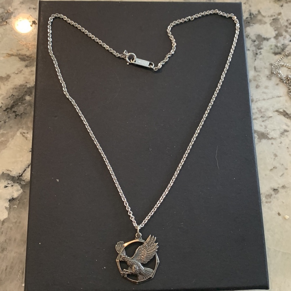 Two necklaces w/ American Eagle pendants One marked “Artisan” - Picture 6 of 10